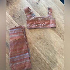 Worn Once!Beyond Yoga Spacedye Caught In The Midi Leggings+ Softmark Squared Bra